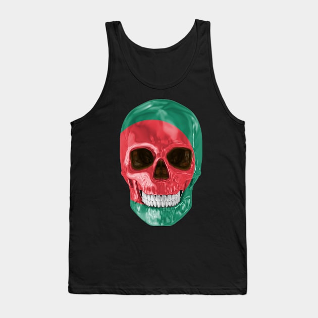 Bangladesh Flag Skull - Gift for Bengali With Roots From Bangladesh Tank Top by Country Flags